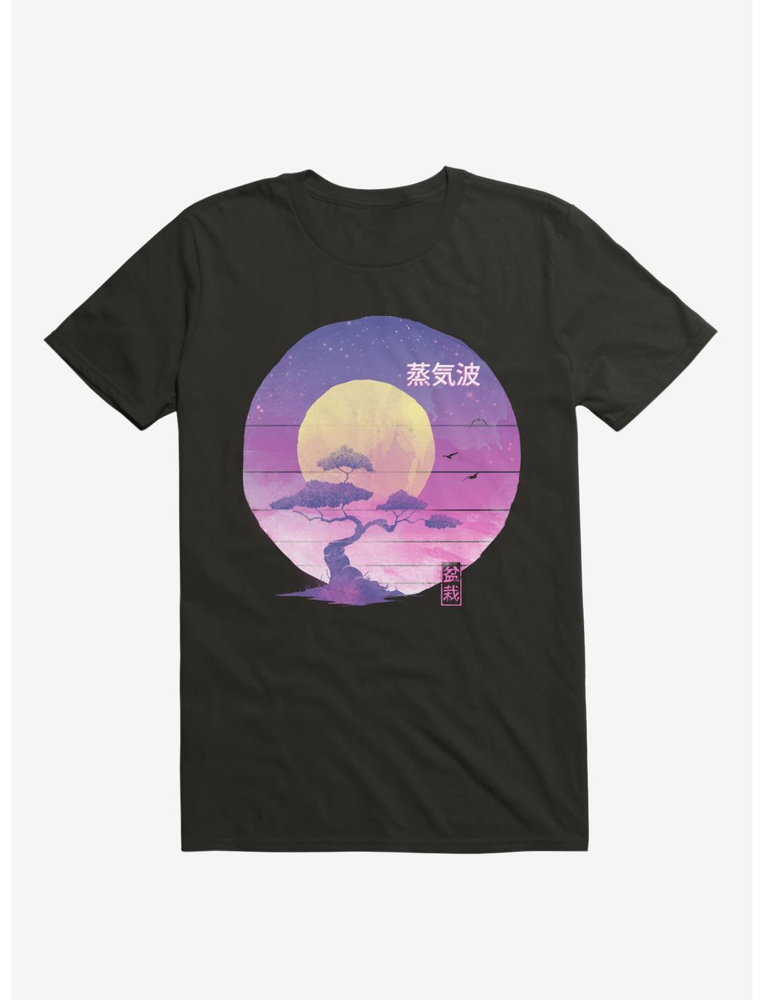 Neon Bonsai Wave Black Unisex T-shirt