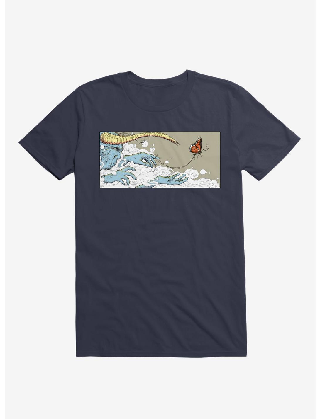 Never Letting Go Butterfly Navy Blue Unisex T-shirt