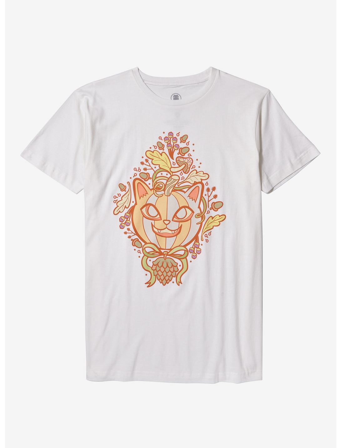 Pumpkin Cat T-shirt By Pink Owlet-1