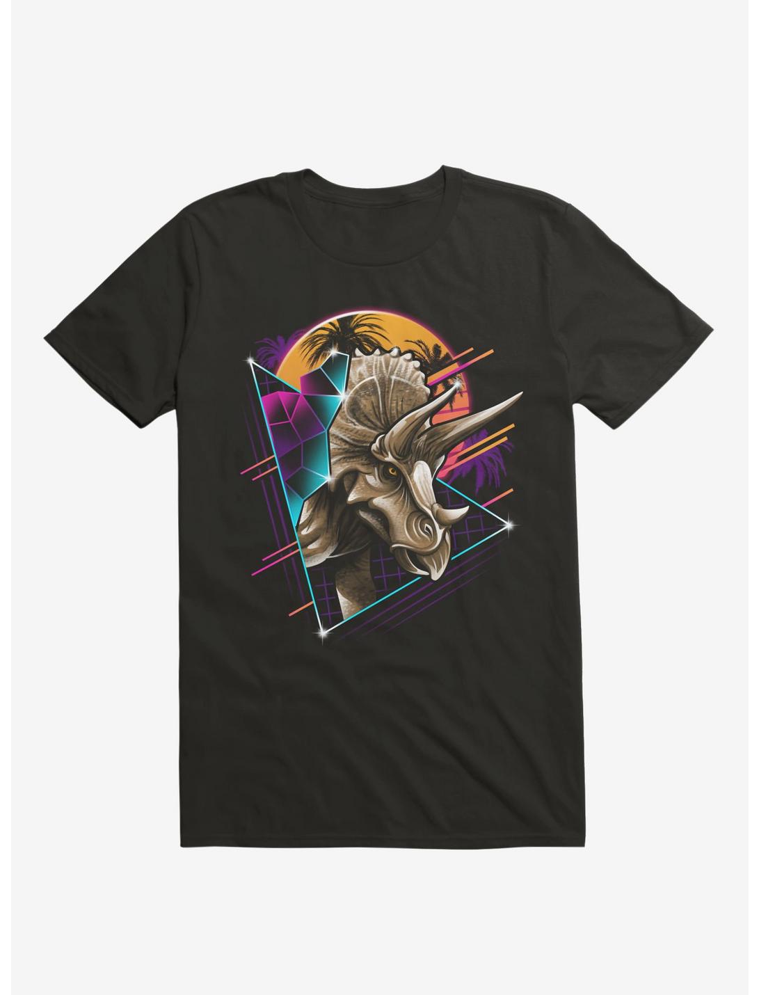 Rad Triceratops Black Unisex T-shirt