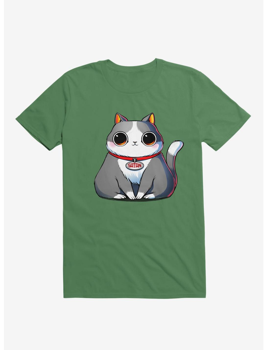 Satan Cat Kelly Green Unisex T-shirt