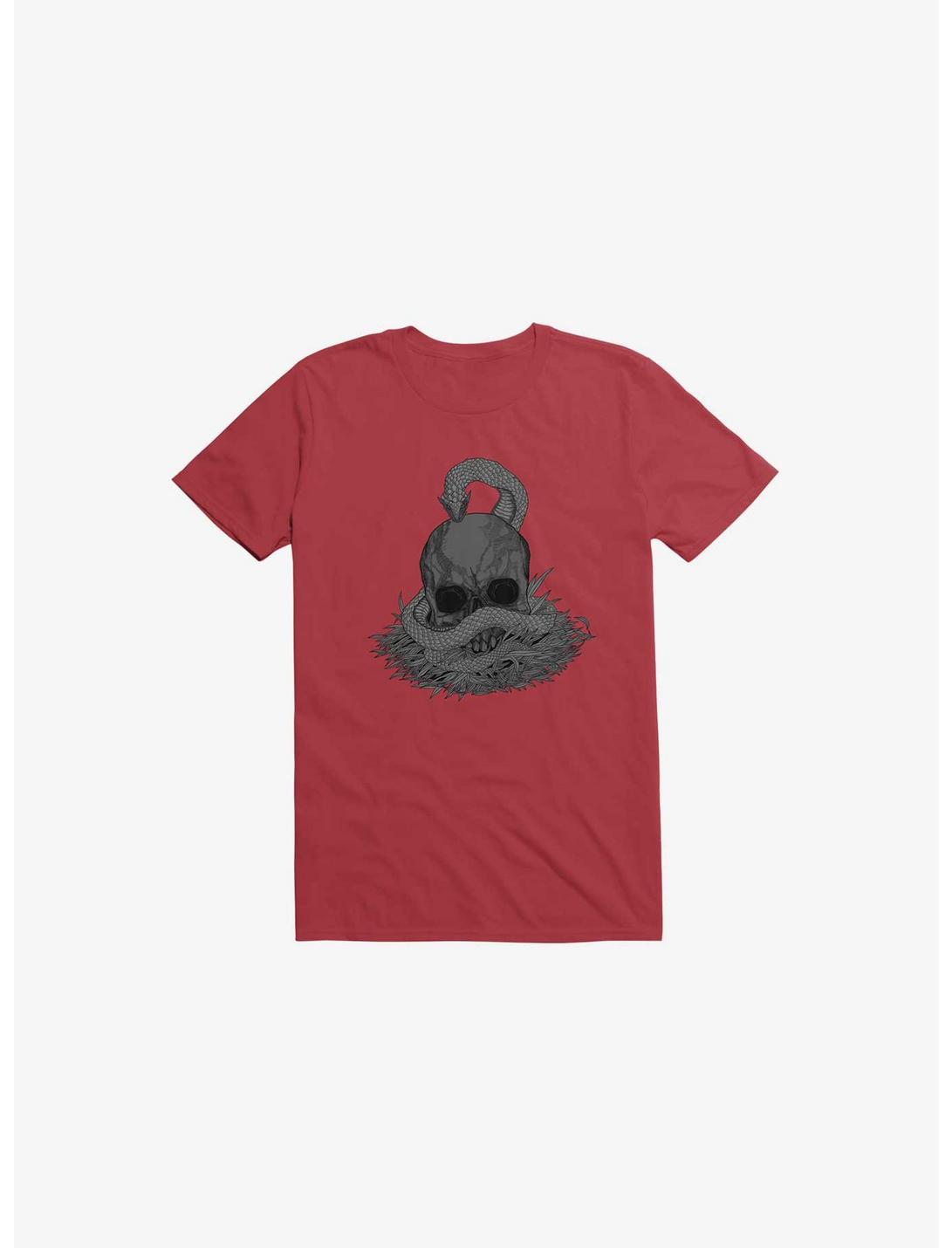 Snake Skull Red Unisex T-shirt