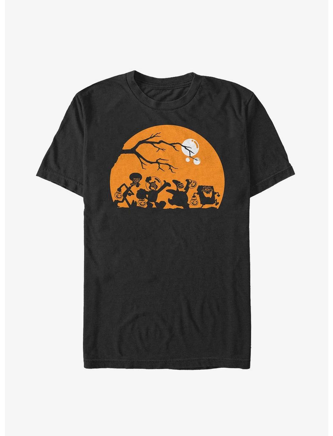 Spongebob Squarepants Trick Or Treat Silhouette Unisex T-shirt