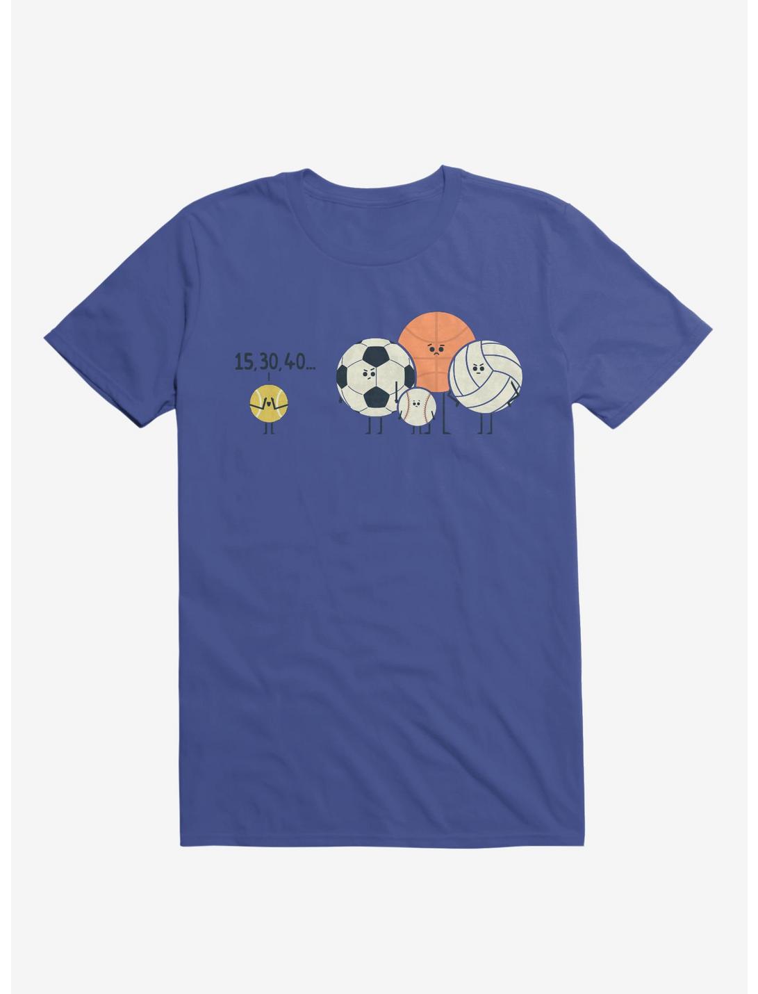 Sports Balls Playing Hide And Seek Royal Blue Unisex T-shirt