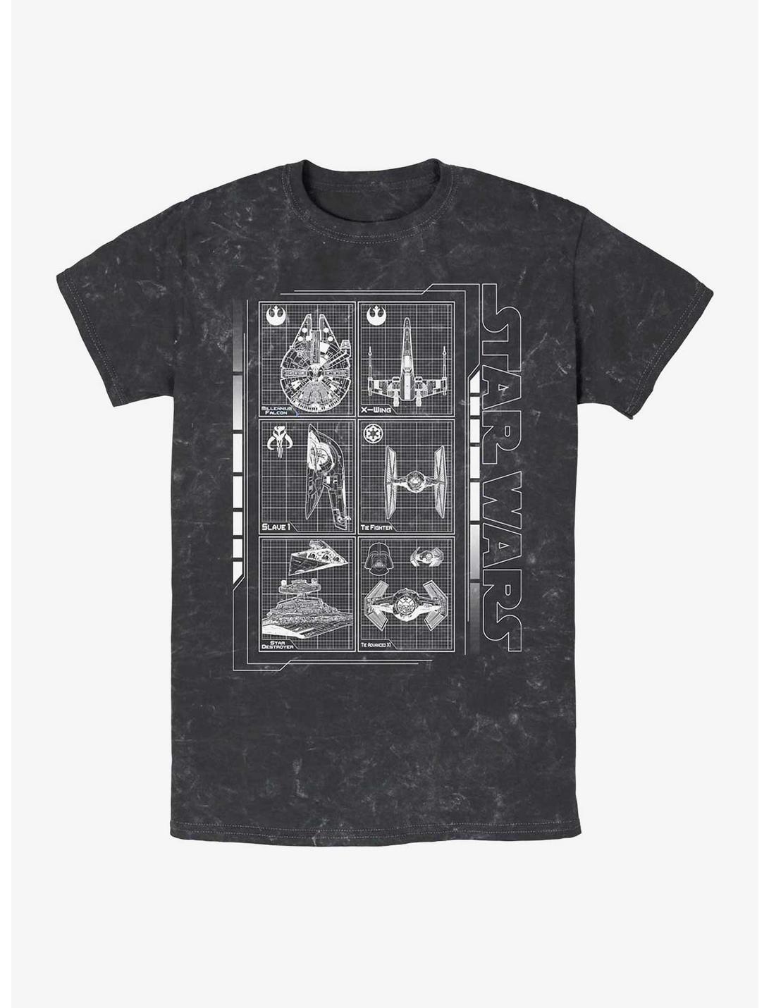 Star Wars Battle Ships Mineral Wash Unisex T-shirt