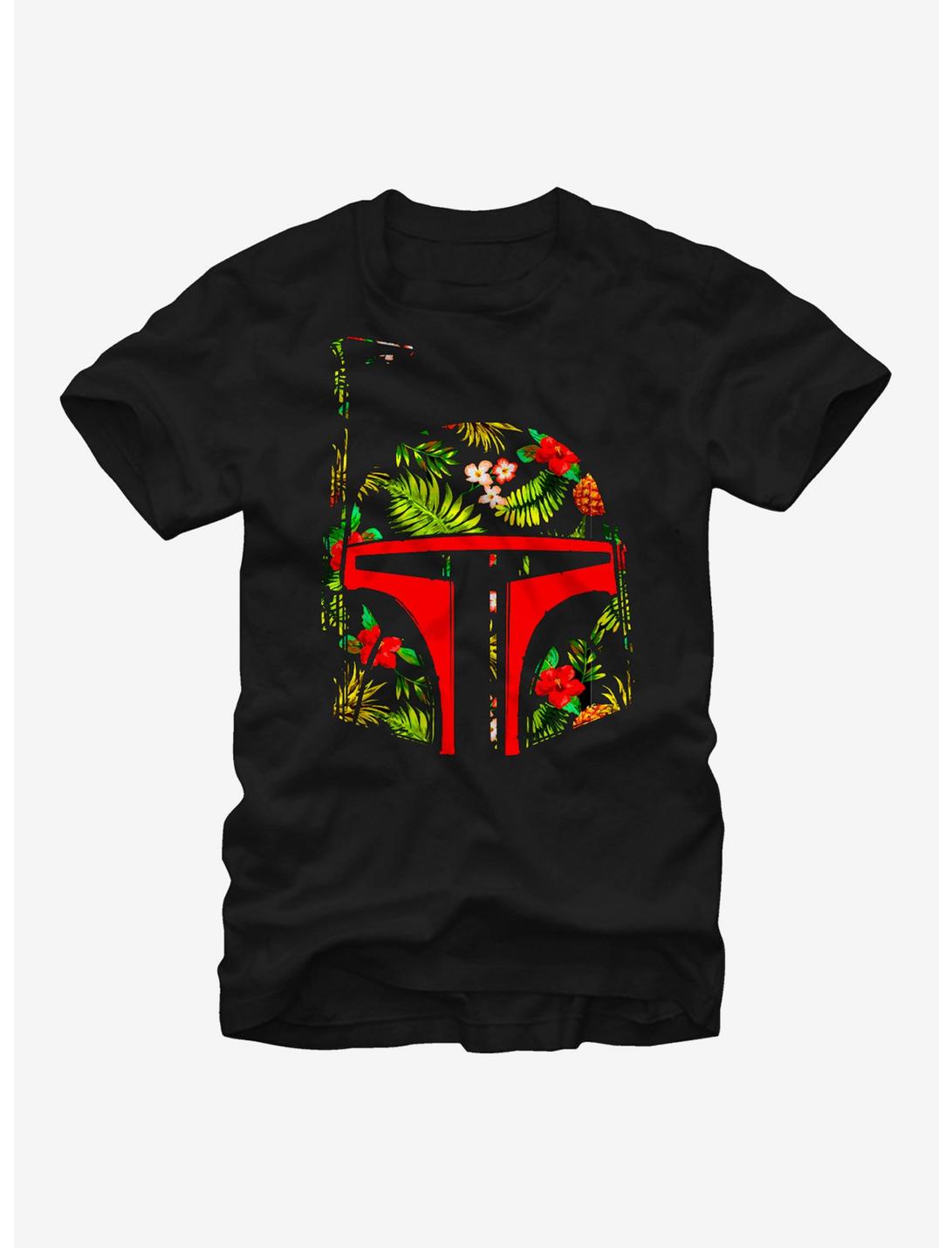 Star Wars Boba Fett Tropical Print Helmet Unisex T-shirt
