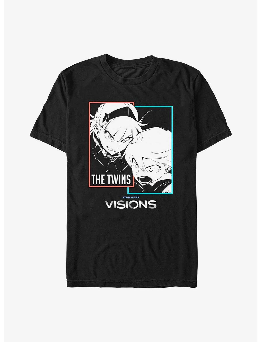 Star Wars Visions The Twins Face Panel Unisex T-shirt