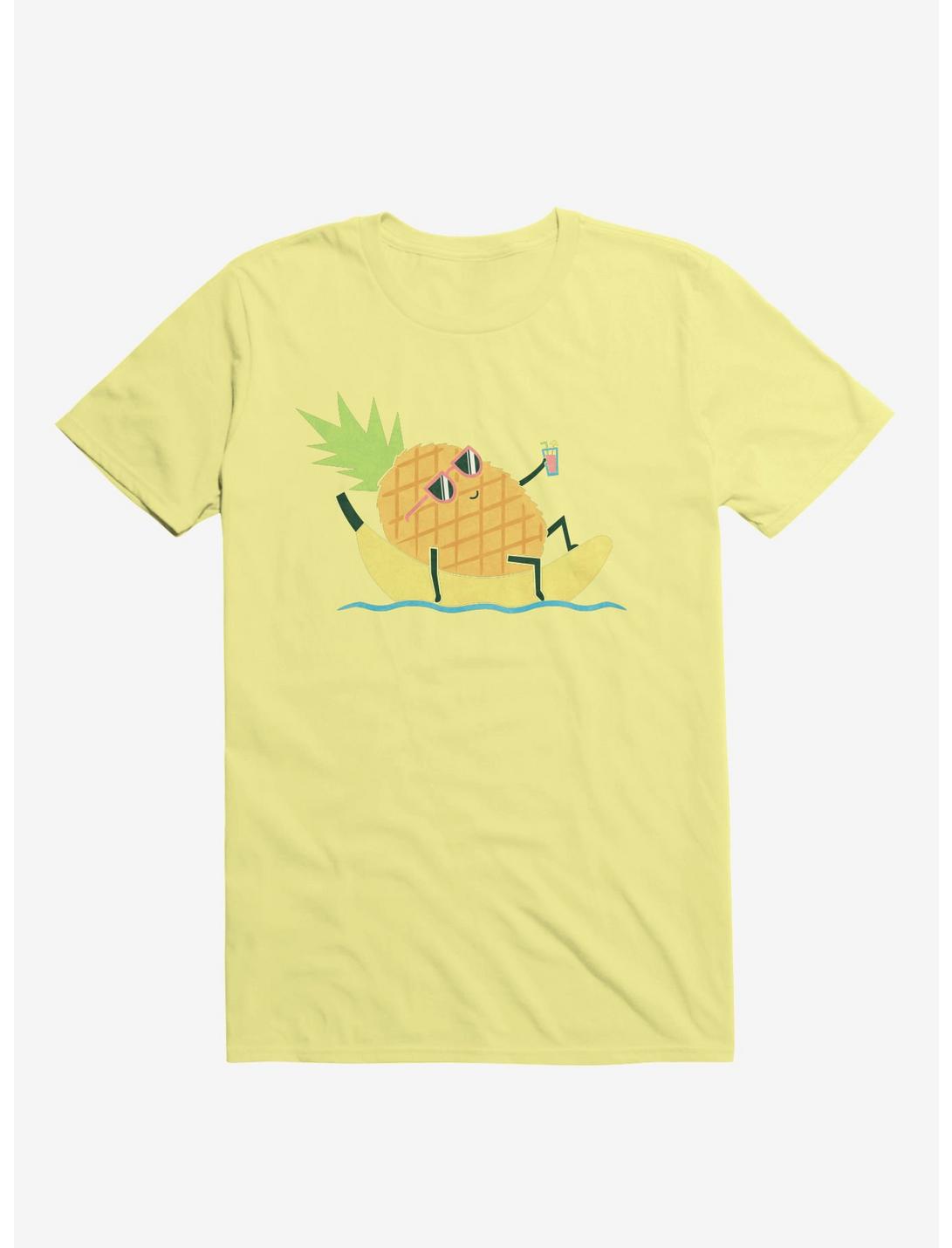 Summer Pineapple Chilling Corn Silk Yellow Unisex T-shirt
