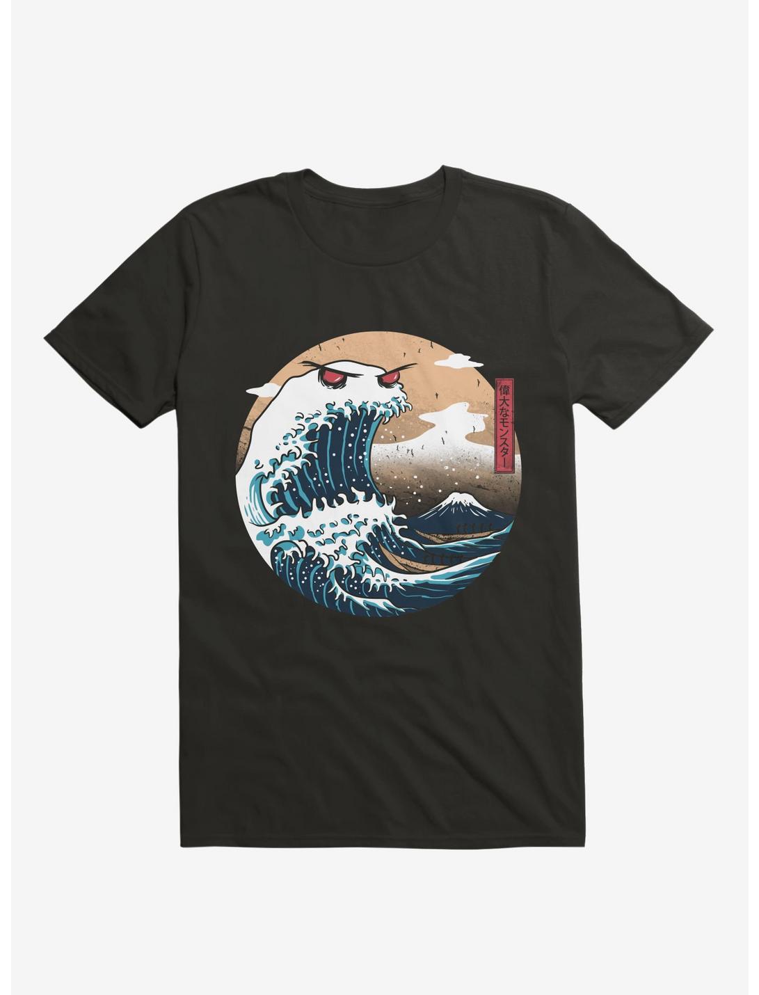 The Great Monster Off Kanagawa Black Unisex T-shirt