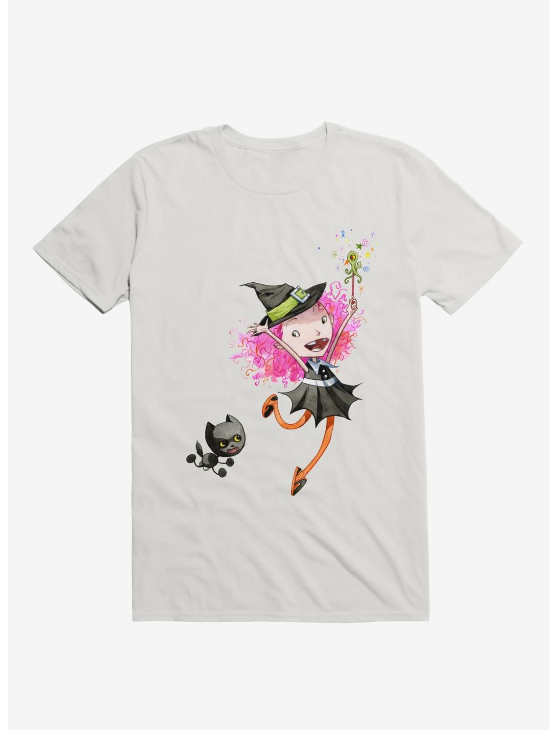 Trixie And Scratches Little Witch And Cat White Unisex T-shirt