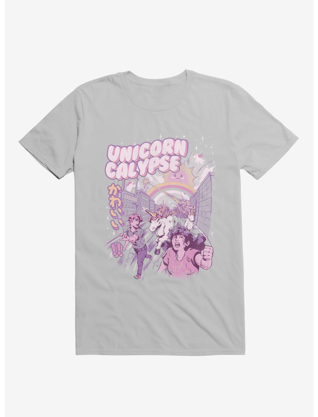 Unicorn Calypse Rainbow Sunshine Attack Ice Grey Unisex T-shirt