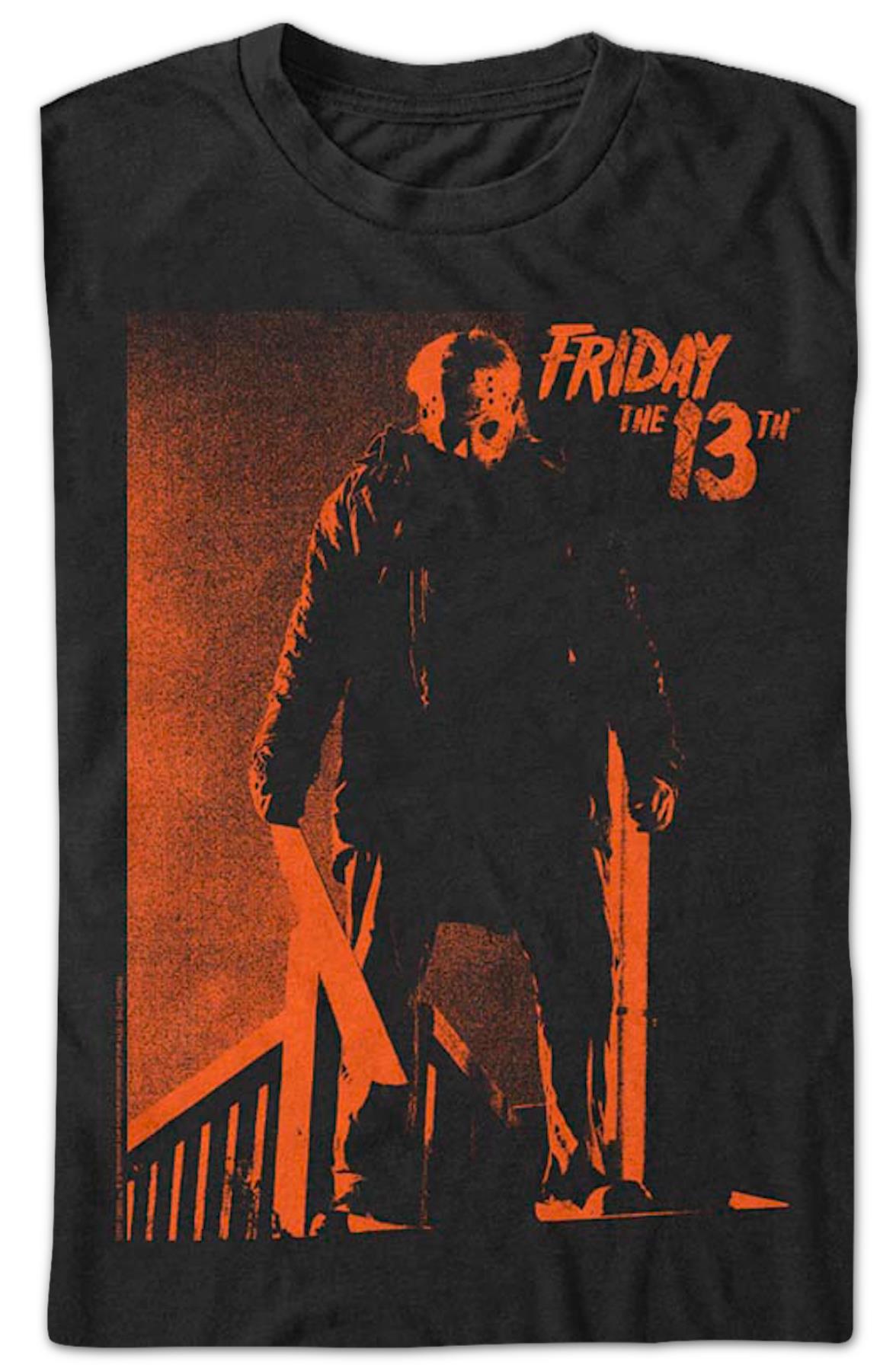 Orange Jason Voorhees Photo Friday The 13th T-shirt