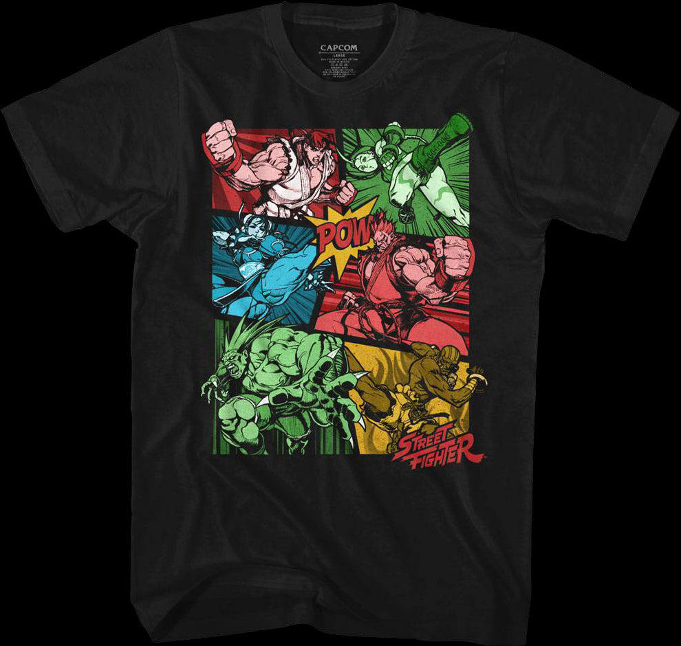 Comic Book Action Street Fighter T-shirt