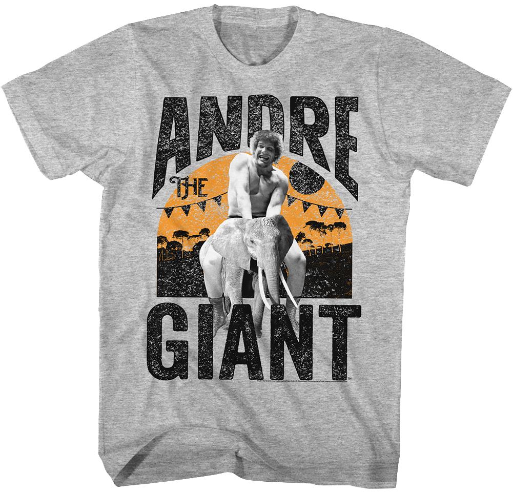 Riding An Elephant Andre The Giant T-shirt